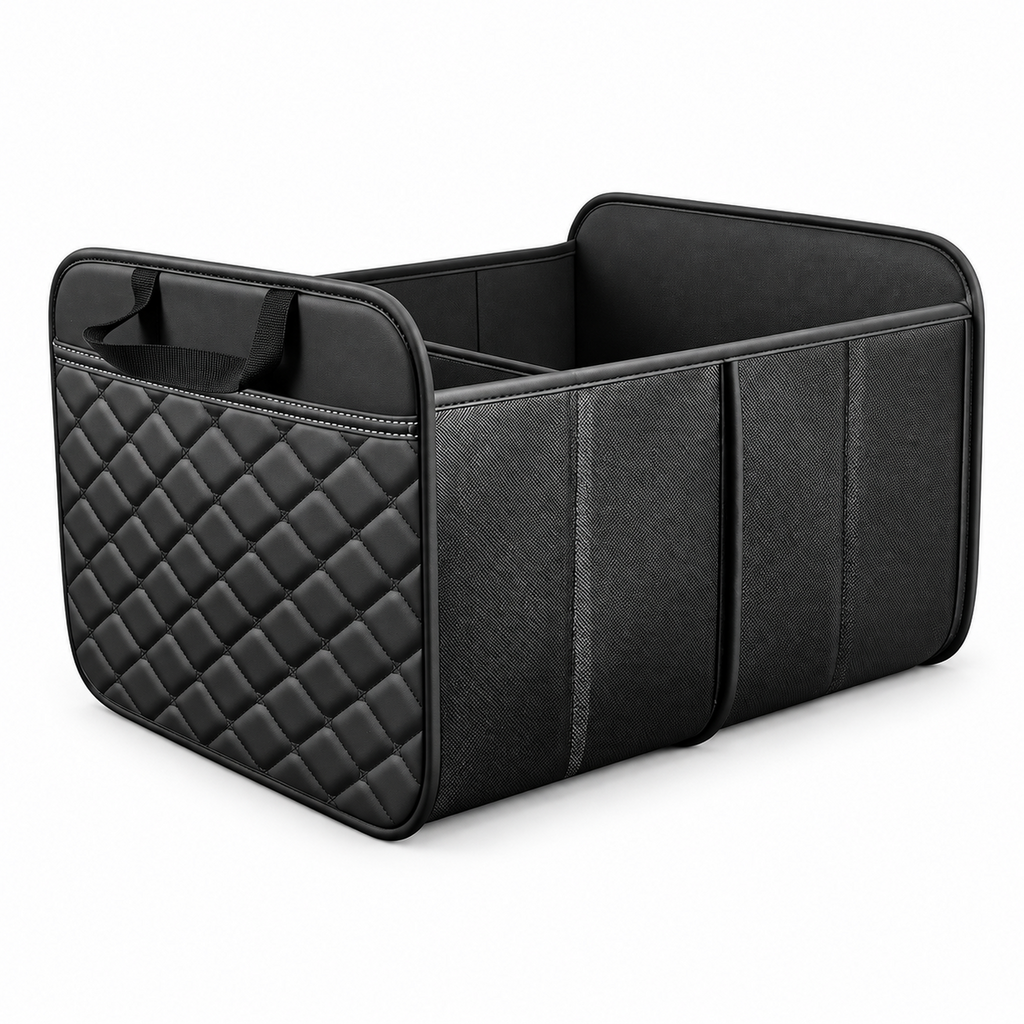 Foldable Car Trunk Organizer with Woven Fabric Handles | STO-005