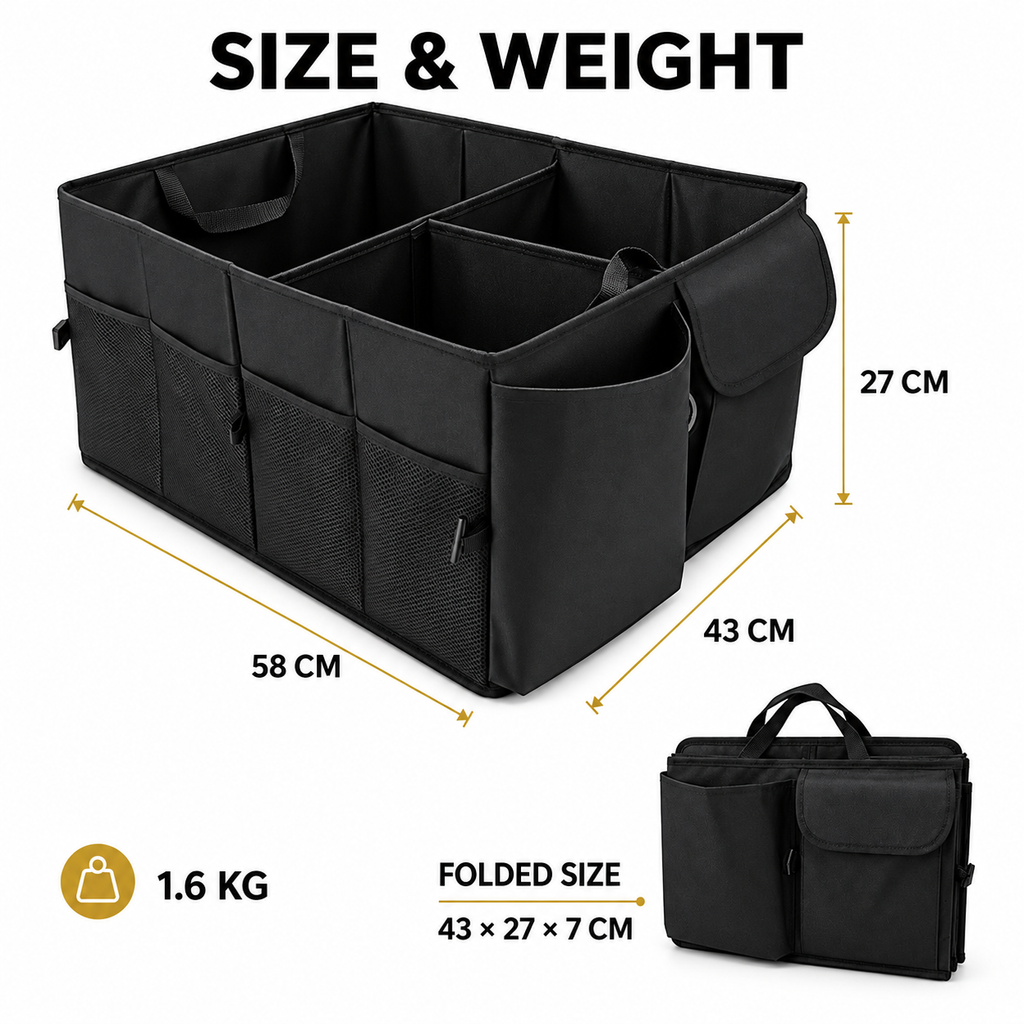 STO-008 Foldable Car Trunk Organizer